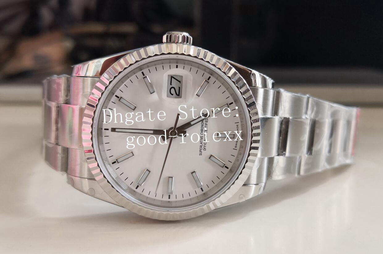 

20 Style 36mm Crystal Watches Men's Automatic 2813 BP Factory Watch BPF Men 126234 Date Sapphire 116234 Stainless Just 126200 Wristwatches, White rome