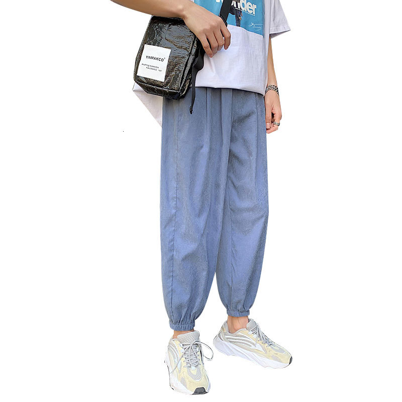 

2021 New Men' Joggers Harem Pants Man Black Comfortable Pant Summer Casual Streetwear Loose Trouser Japanese Trendy Sweatpants Mmrp, Dark grey