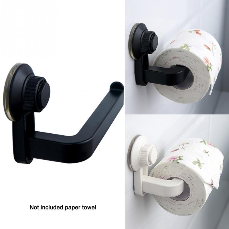 

Toilet Paper Holders Bathroom Non-Perforated Towel Holder Kitchen Wall-Mounted Roll Suction Cup