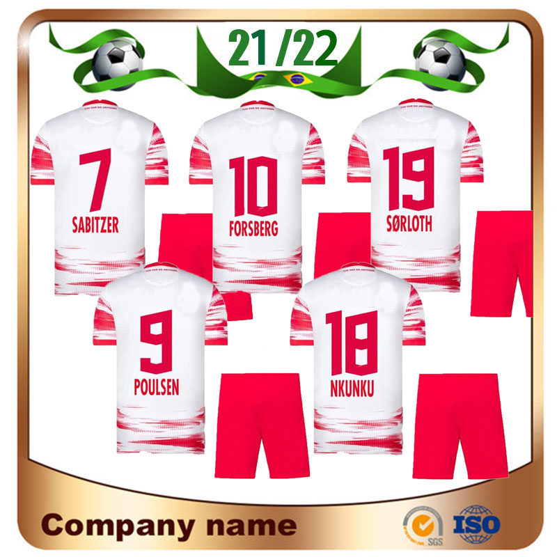 

21/22 kids kit RBL Leipziges Soccer Jerseys 2021 POULSEN FORSBERG HEE CHAN SABITZER UPAMECANO SZOBOSZLAI KLUIVERT football shirt uniforms, Black