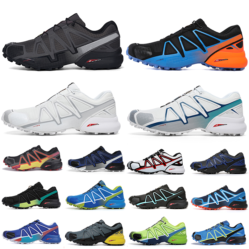 

speedcross 4 CS mens running shoes Mesh Speed Cross Triple black white blue red yellow green men women trainers outdoor sports sneakers big size 40-47, Pay for box