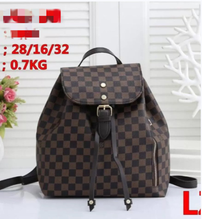 

LVLOUISVITTON bagVUTTON Backpack Clutch Women ladies small Backpacks for Teenage Girls Female School Shoulder bag pack Cosmetic Handbags, White grid