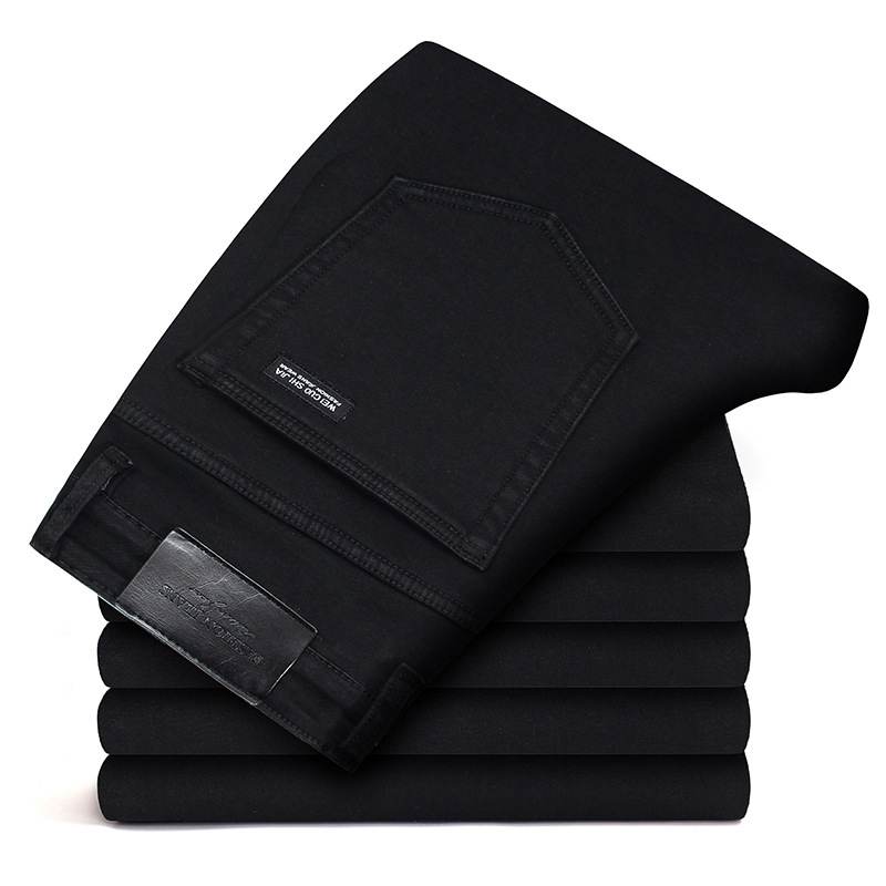 

2021 New Black Jeans Trousers Men Clothes Elasticity Ny Business Casual Male Denim Slim Pants Classic Homme Pantalones 5iio