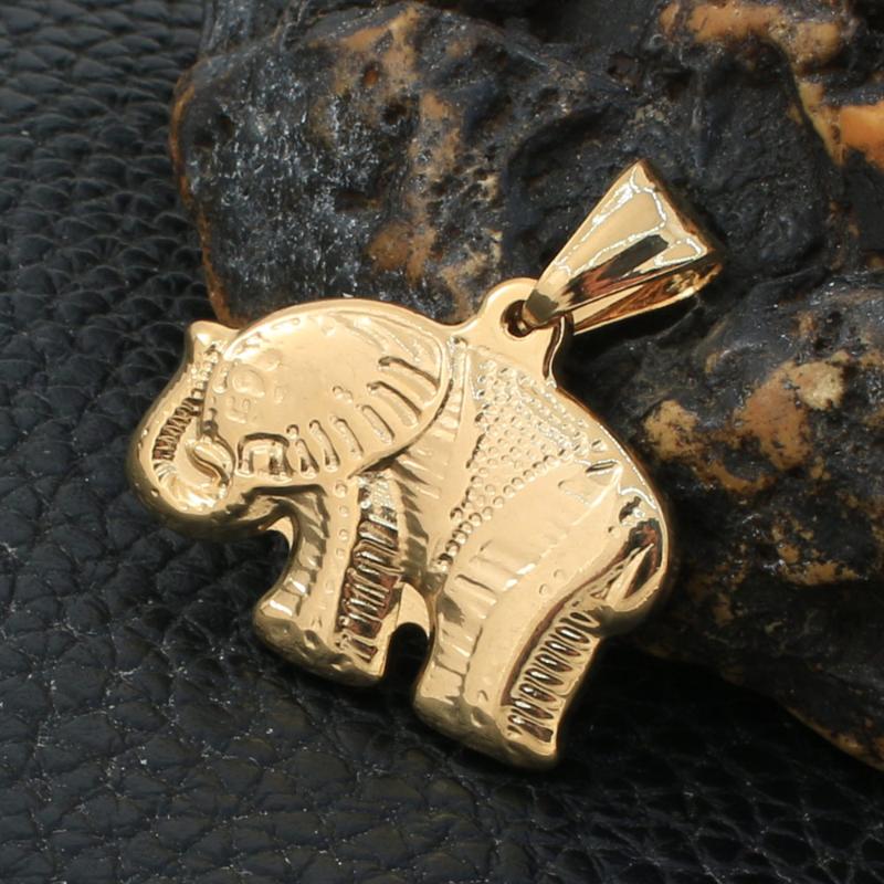 

Charms Gold Color Elephant Pendant Fashion Stainless Steel Jewelry For Gift PFFZAMAF, Bronze;silver