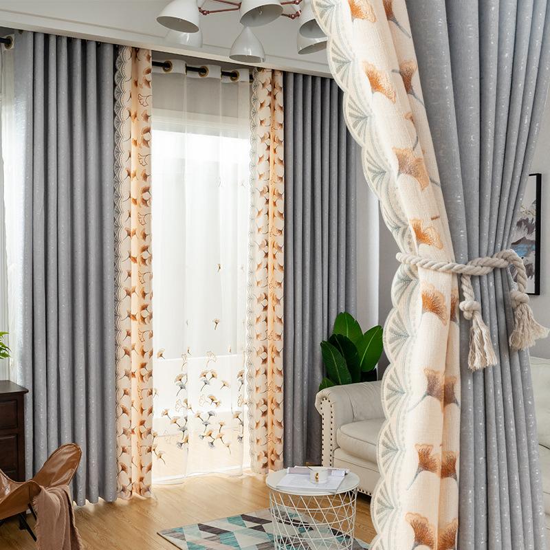 

Generation of simple stitching stitching fabric curtains for living room and bedroom, Tulle