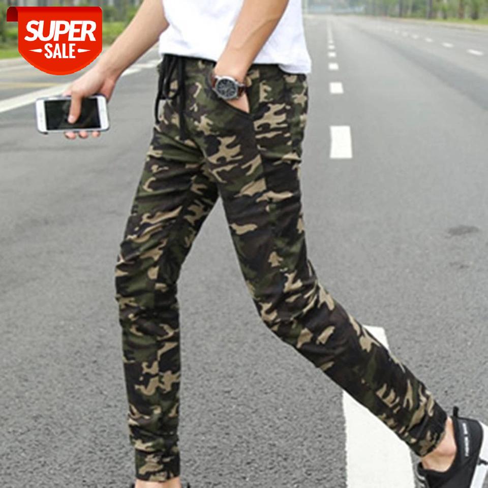 

Plus Size S-5XL Pants Men Sporty Camouflage Color Pockets Waist Drawstring Long Skinny Cargo Pants Sport Running Trousers #fL6V, Black