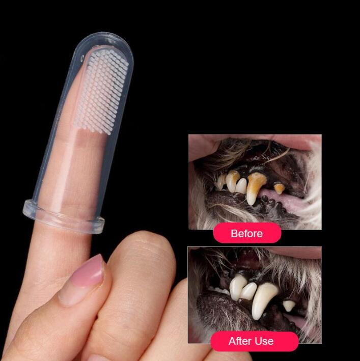 

Pet Finger Toothbrush Dog Cat Toys Soft Finger Brush Dog Toothbrush Bad Breath Dental Care Tartar Pet Dog Cat Cleaning Suppliesl ZYY67