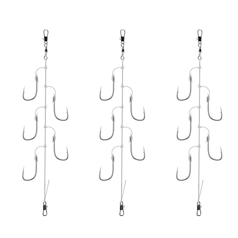 

Fishing Hooks 3 Bags /lot Japan With Snap Rolling Swivel Anti-bite PE Braided Line Saltwater Fish