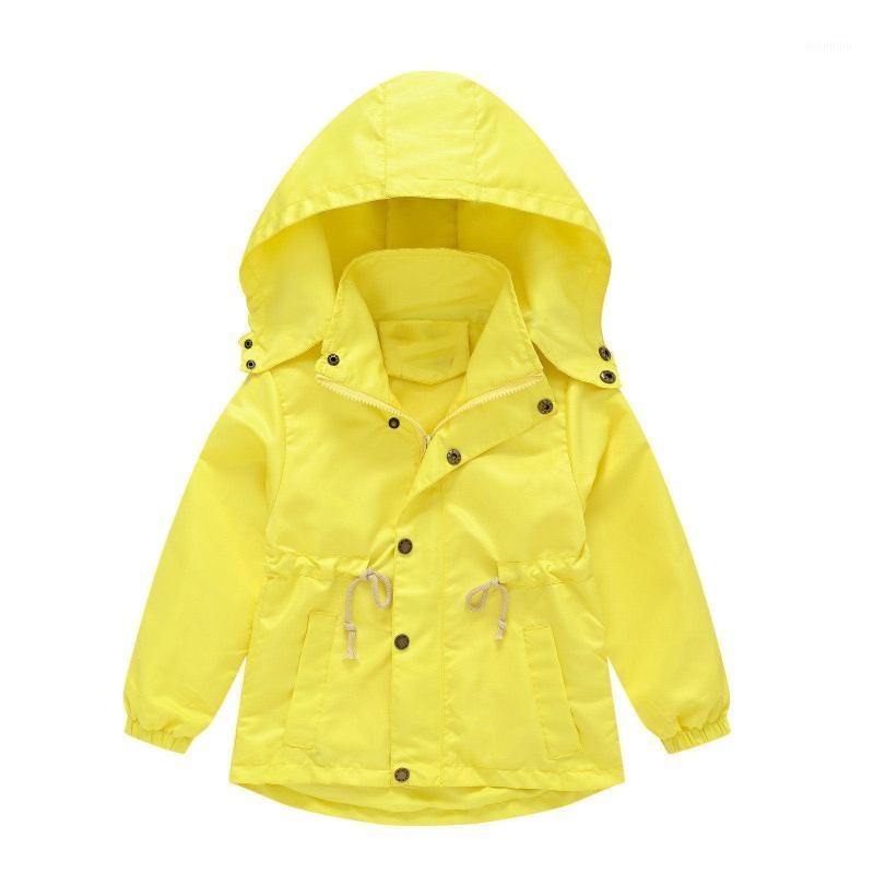 

Coat Kids TrenchesChildren's Jackets Children's Clothing Solid Color Boys And Girls Waist Windbreaker Autumn Hooded, Blue;gray