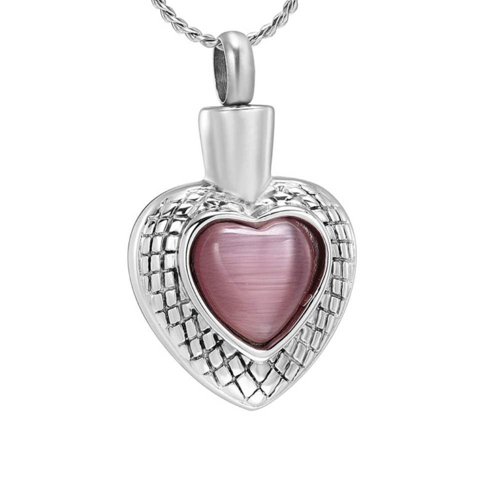 

Stainless Steel Heart-shaped Cremation Ashes Pendant For Family Memorial Necklace Jewelry/Father /mother /grandma son/ daughter