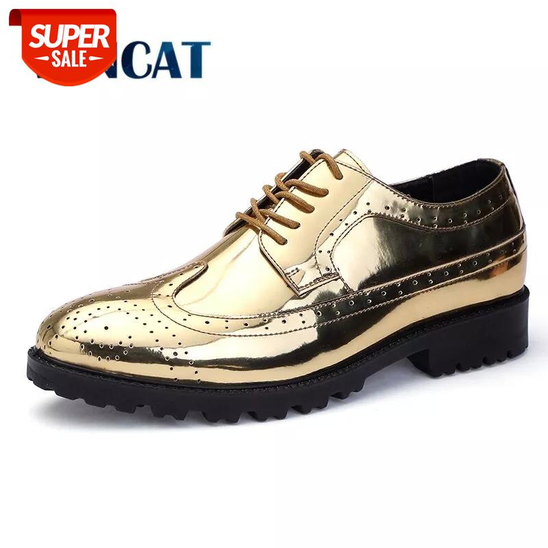 

Men Leather Dress Shoes Autumn Men Business Flat Wedding Shoes Lace Up Mens Formal Oxfords For Big Size 38-47 #Xd8W