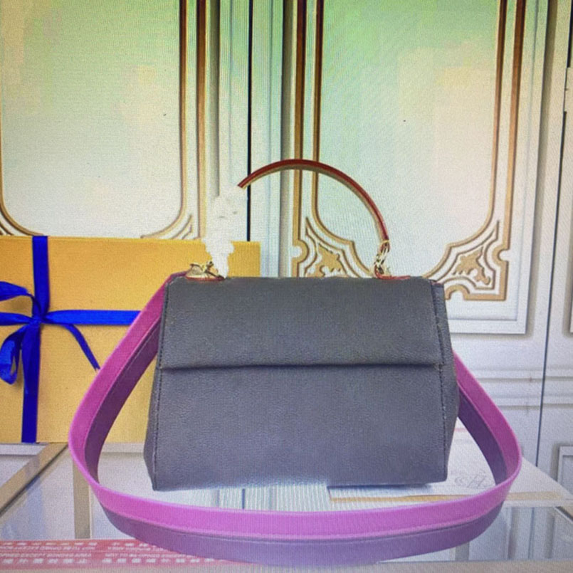

M42738 fashion ladies hand bags top quality luxury designer leather shoulder totes cross body purses Cluny BB handbag crossbody bag M44863, Rose red strap