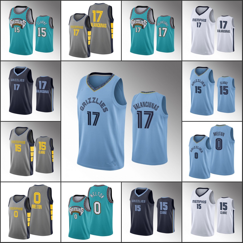 

Men MemphisGrizzliesBasketball Jonas Valanciunas Brandon Clarke De'Anthony Melton Jersey, Black