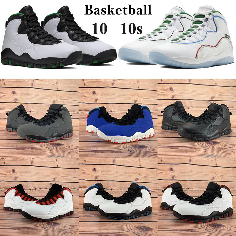 

2021 High 10 10s Basketball shoes Seattle Wings Powder Men Women Sneakers Drake OVO black white Light smoke grey Trainers, 11.cool grey-1