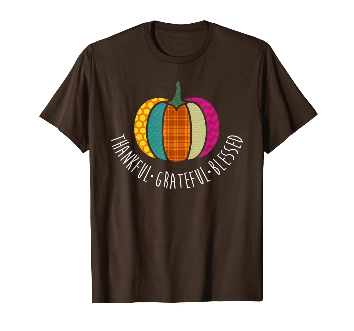 

thankful grateful blessed pumpkin shirt, thanksgiving gift, White;black