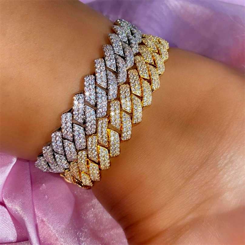 

Punk Miami 12mm Cuban Anklet Men for Women Bracelet Link Chain Ice Out Wholesale Chunky Trendy Crystal Rock Anklets Jewelry 211018