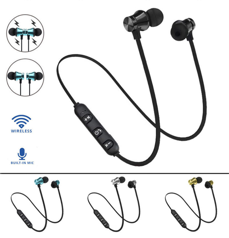 

XT11 Magnetic Wireless Headphone Sport Earphone In Ear Hook Headset Microphone for Universal Smart Phone with Package, Mixed color