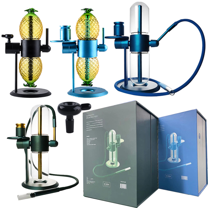 

Cookies Gravity Hookahs With Logo Starter kits Glass Recycler Bong Smoking Pipe For shisha Tobacco Dried Herb Concentrate Oil