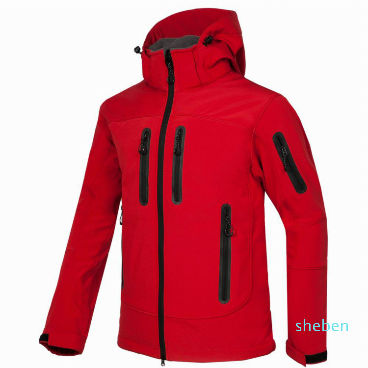 

new Men HELLY Jacket Winter Hooded Softshell for Windproof and Waterproof Soft Coat Shell Jacket HANSEN Jackets Coats 1837 RED, Black