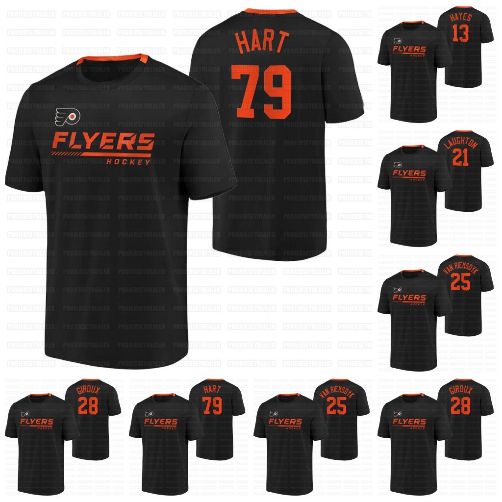 

23 Oskar Lindblom Philadelphia Flyers Jersey Locker Room T-Shirt Mascot Cartoon Shayne Gostisbehere Nolan Patrick Jakub Voracek Travis Konecny, Black;red