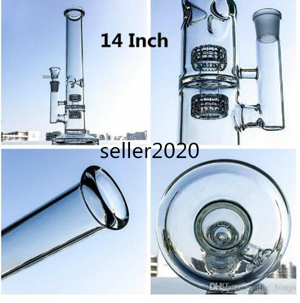 

26cm Hookahs Double Matrix Perc Water Bongs Glass Bubbler heady Dab Rigs Smoke Water Pipes Unique Bong with 18mm bowl