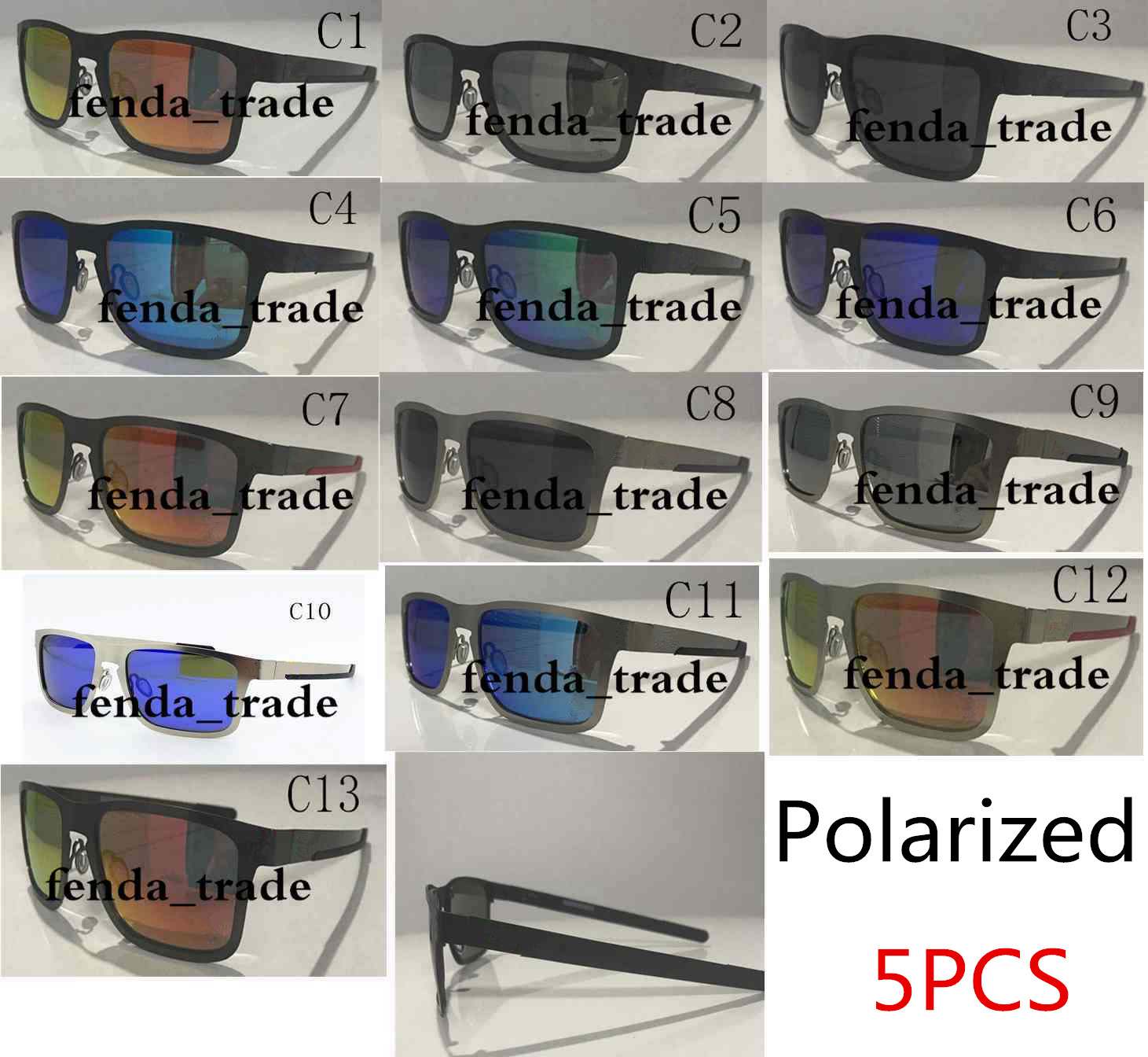 

HOT SALE Metal Frame brand new Metal Sunglasses UV400 polarized Lens Sports Sun Glasses Fashion Trend Cycling Eyewear 13 Colors 5PCS