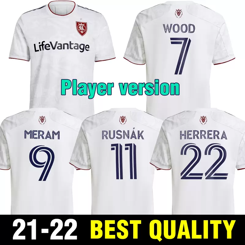 

2122 Real Soccer Jerseys Salt 21 22 MLS BECKERMAN MERAM Uniform Mens RED Lake home away Rusnák KREILACH KIT Football Shirts Herrera