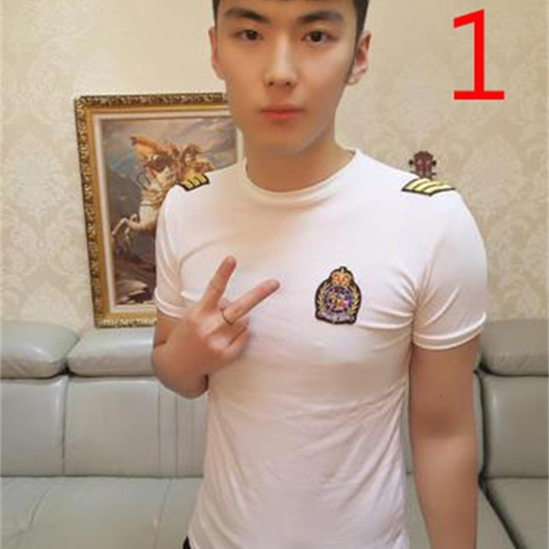 

2021 New Men's Short-sleeved Social Spirit Guy Slim T-shirt Youth Bottoming Shirt Spring 1n33