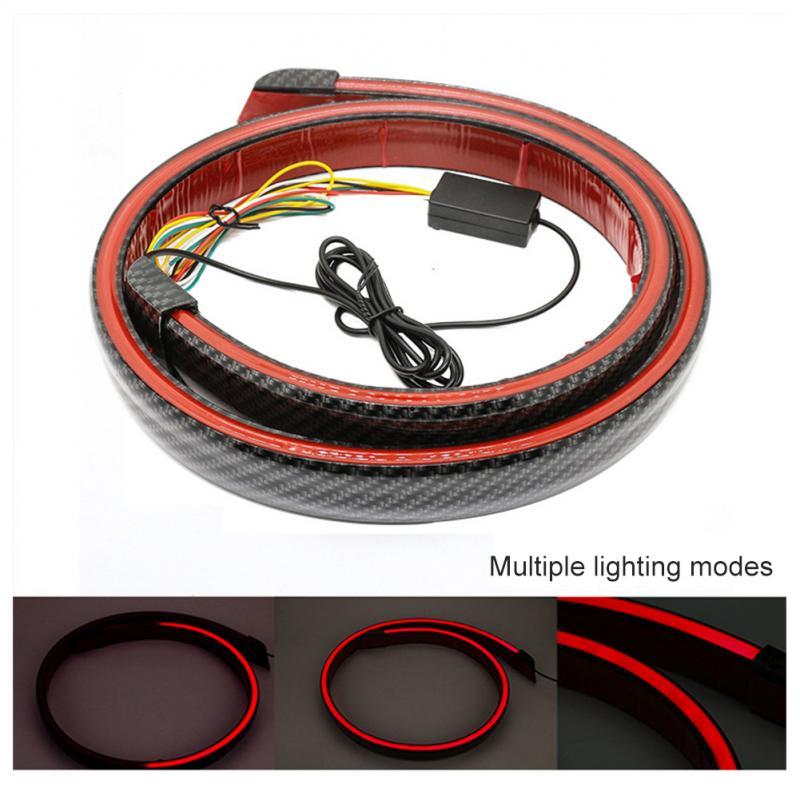 

Emergency Lights 1 Set Car LED Spoiler 130CM Universal Brake Light Trims Tail Bar High Mount Stop Strips Lamps Signal Turn