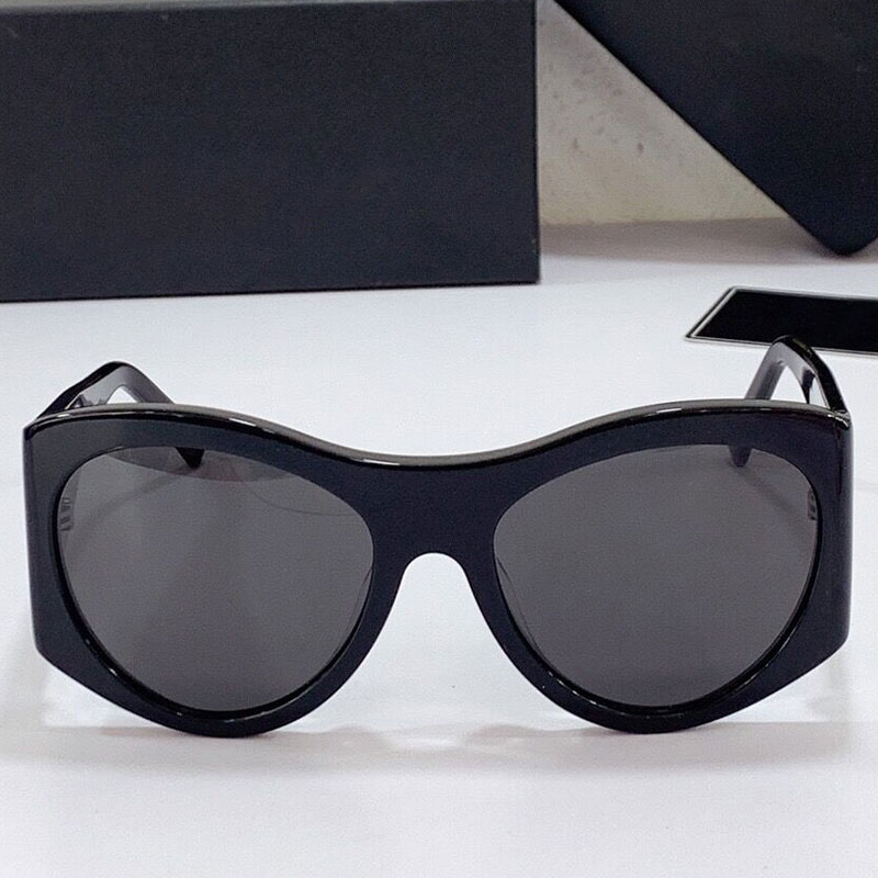 

Black womens sunglasses designer sun glasses 4392 fashion full frame cat eye oval personality big frame design ladies travel beach glassess uv400 with box