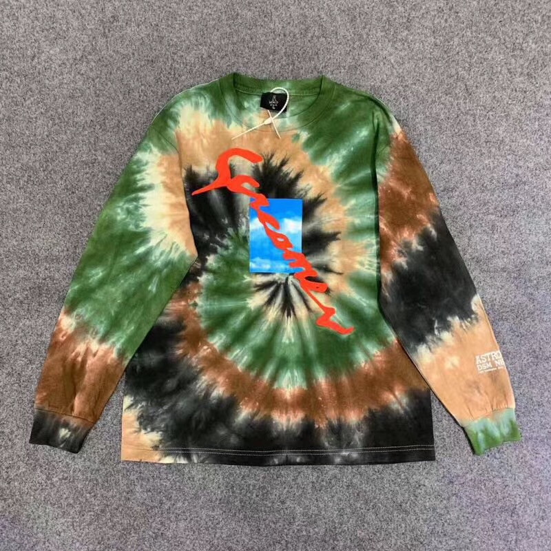 

2021 New Mundo Gravata Morrer Camiseta 1:1 Alta Qualidade Moda Casual t Camisa Masculina Travis Scott Astroworld T-shirts Vvih