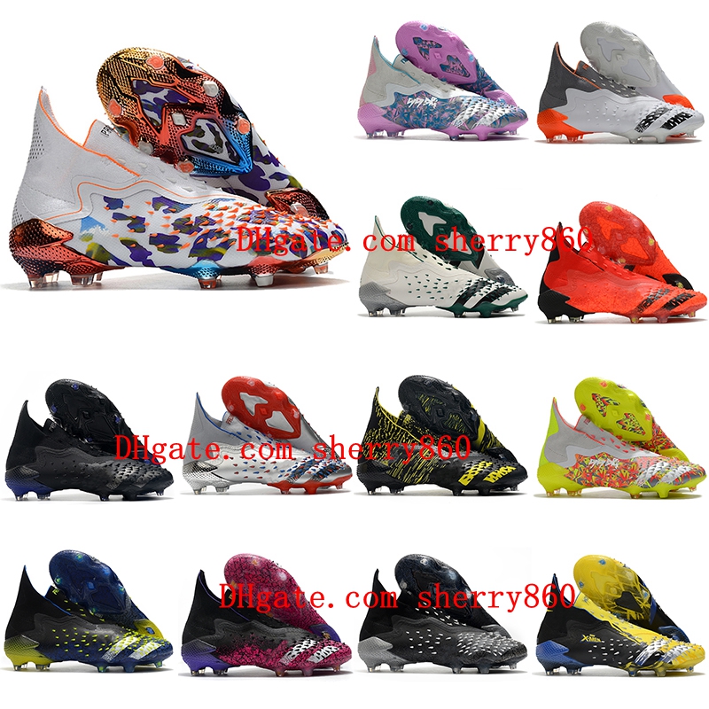 

2021 mens soccer shoes PREDATOR FREAK + FG cleats football boots scarpe da calcio, As picture 2
