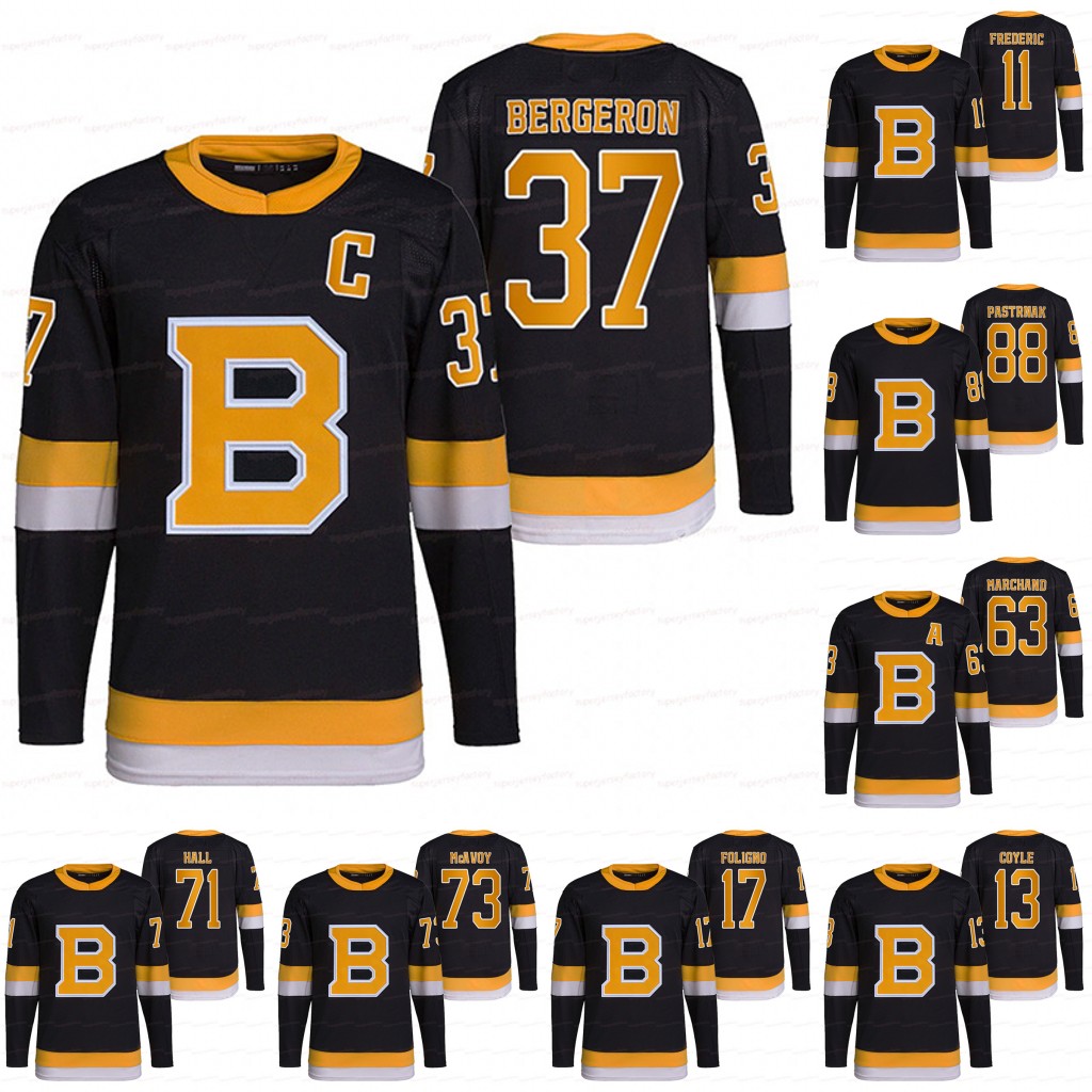 

Patrice Bergeron Boston Bruins 2021-22 Jersey Brad Marchand David Pastrnak Matt Grzelcyk Nick Foligno Taylor Hall Charlie McAvoy Linus Ullmark Jeremy Swayman, Custom any name and number