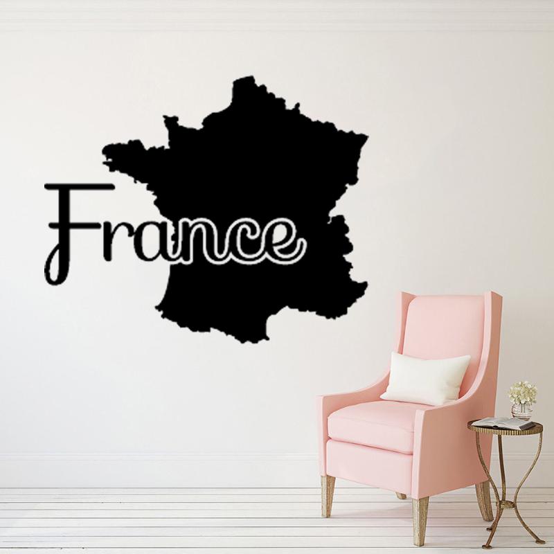 

Wall Stickers Decals Travel City Skyline Silhouette France Vacation Planet Earth Geographie Murals Removable DW21640