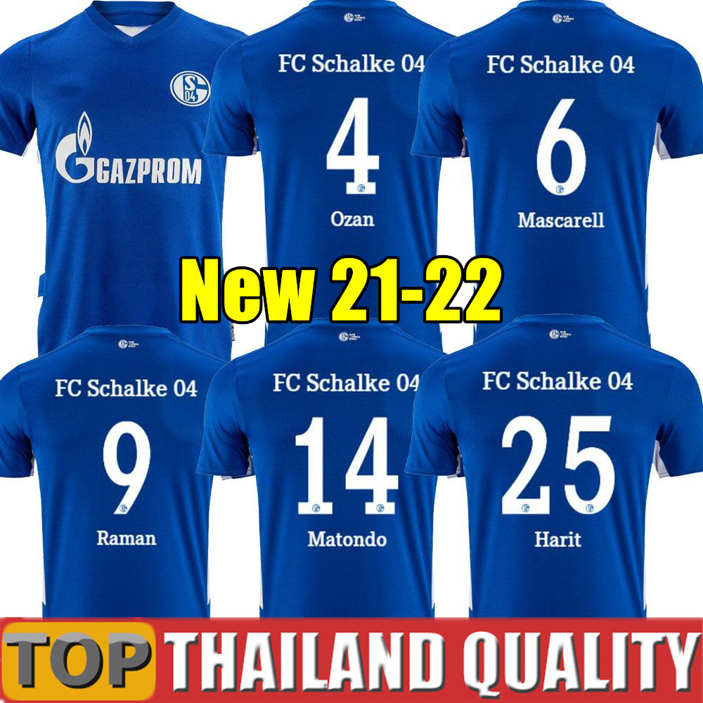 

21 22 Schalke 04 soccer jerseys Huntelaar 2021 2022 thailand Uth OZAN McKennie Caligiuri Raman BENTALEB Ibisevic football shirt, 2021 home + patches - men