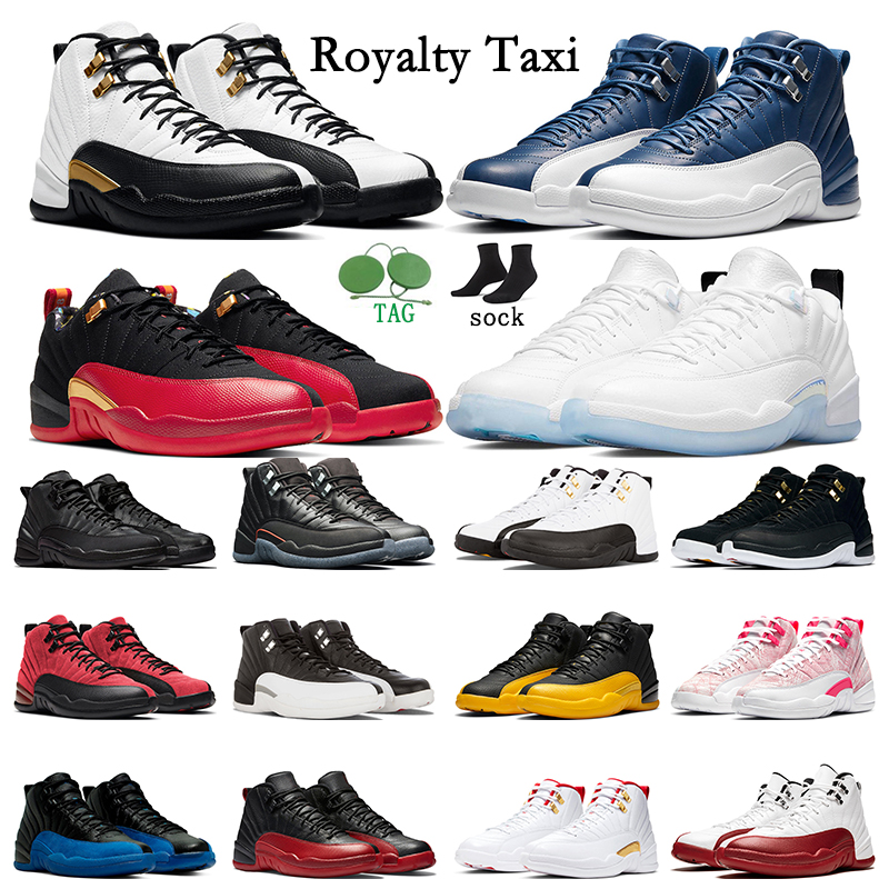 

2022 Men Basketball Shoes 12 12s Royalty Taxi Super Bowl Lagoon Pulse Indigo Utility Flu Game Gym Red Playoffs Winterized FIBA trainers sports sneakers, #22 reverse flu game