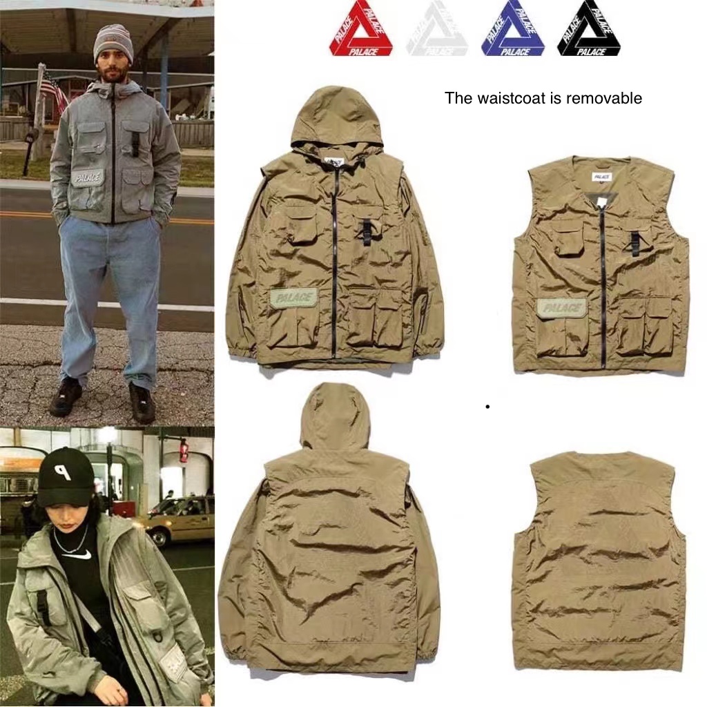 

vest Net star beauty tide street detachable emergency jacket jacket pocket cargo functional wind men's new fashion