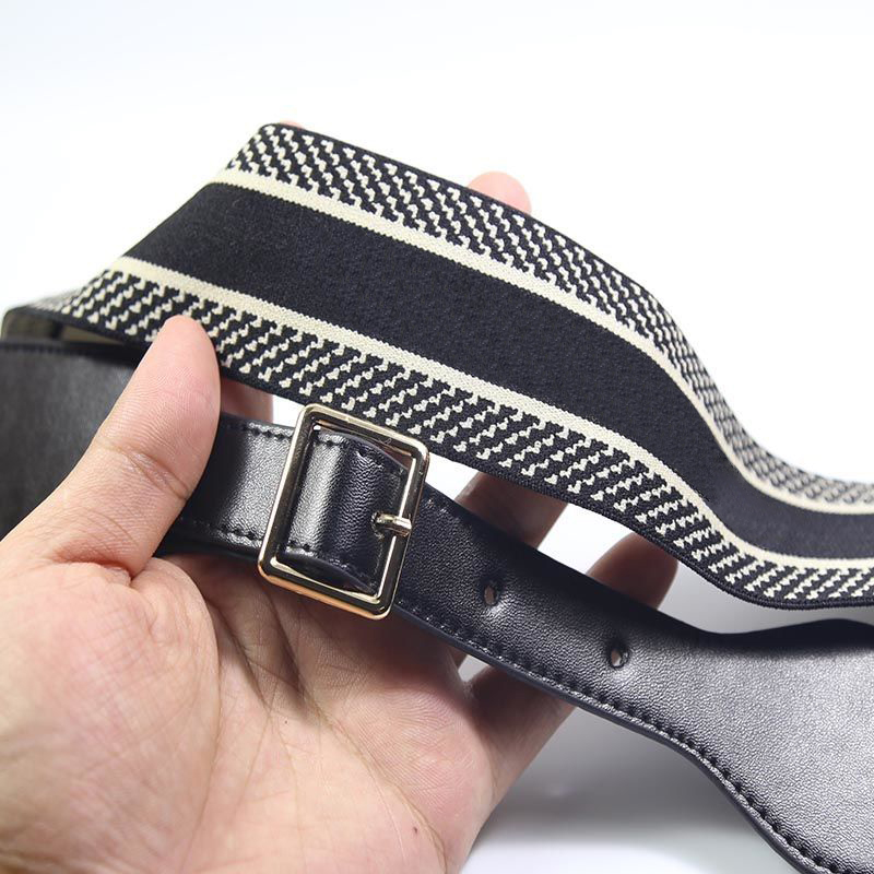 

21ss Women's Belts Letter Patern Wide belt Ladies Girdle Simple & Versatile designer Waist Elastic Band Coat and Skirt Decorations, Black