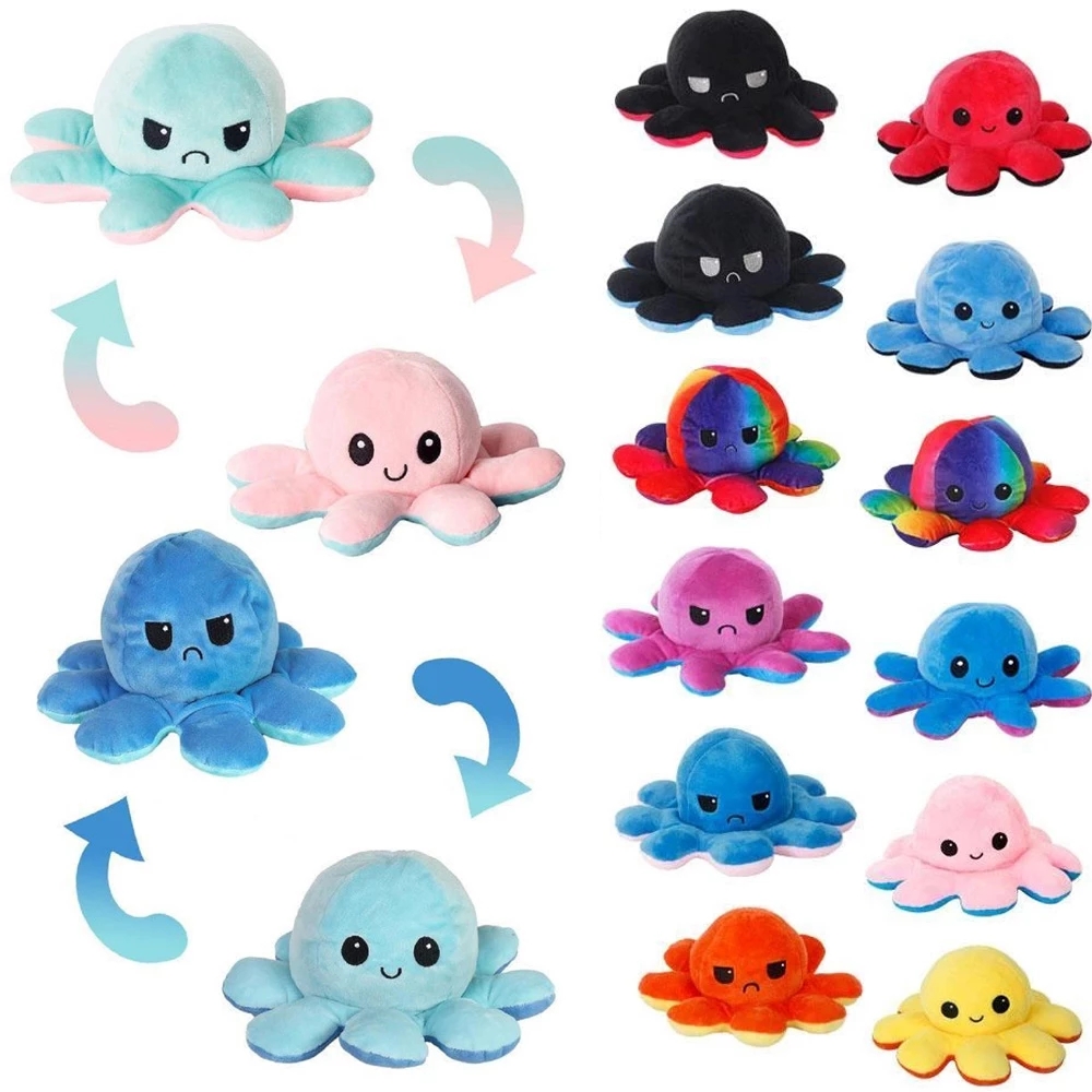 

Dropshipping Needs Octopus one Desk-Decoration mascota Reversib stuffed Parlor for-baymaxs Mood for piece Toy double-sided pulpo shifter Party Favot