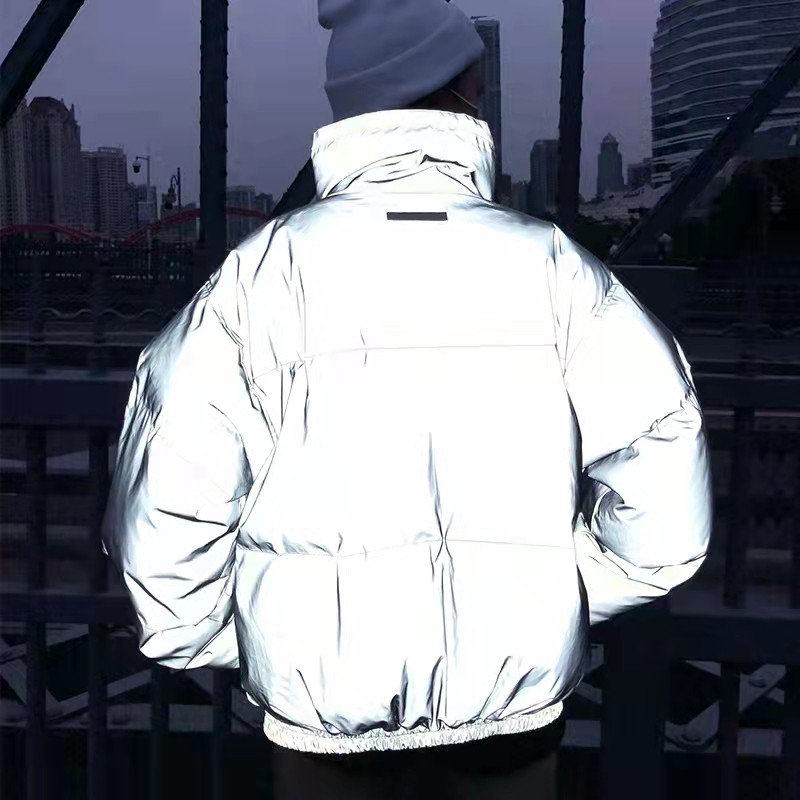 

Mens Outerwears Plus size clothing woman coats winter jacket Street Fashion Loose down jacket Reflective gray Thicken Christmas Couple outfit Unisex Keep warm, Black