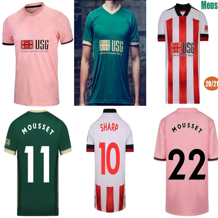 

20 21 MOUSSET Sheffield Soccer Jerseys McBURNIE United SHARP 2020 2021 LUNDSTRAM FLECK Football Shirt McGOLDRICK MOUSSET Jersey, Black;yellow