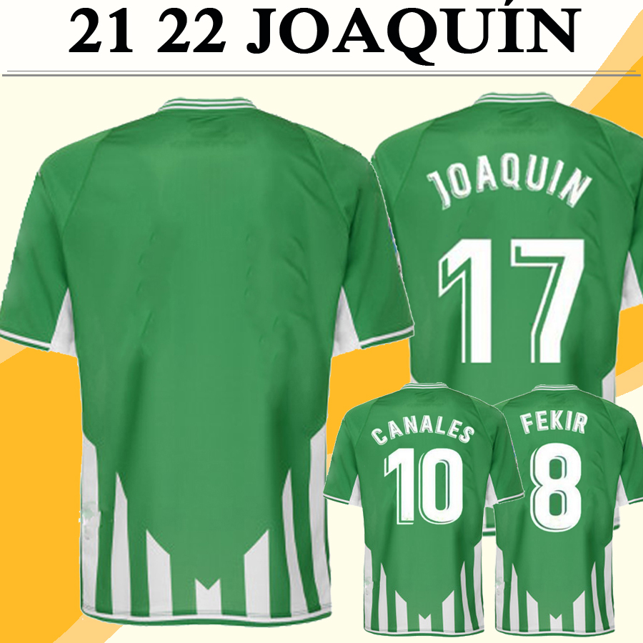 

21 22 JOAQUIN Mens Soccer Jerseys LOREN SIDNEI Home Away Football Shirt C.TELLO CANALES B.IGLESIAS FEKIR JUANMI BARTRA Short Sleeve Uniforms, Qm4147 21 22 home l. lig. patch