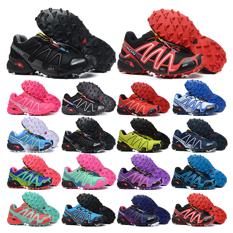 

2021 Salomon Speed cross 3 CS Trail Running Shoes for Men womens black red blue Outdoor Hiking Athletic Sports Sneakers size 5-11.5, 3 36-41 2
