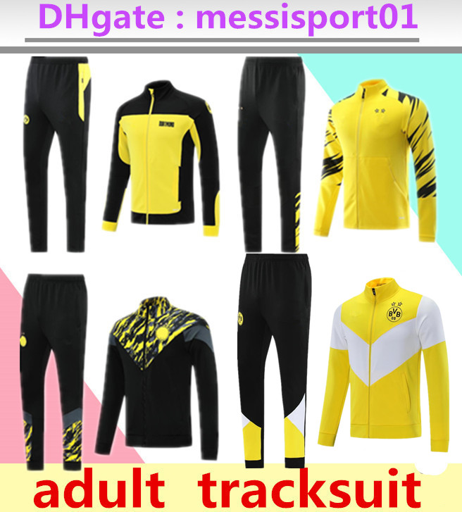

2021 2022 Borussia adult tracksuit Soccer Sets full zipper jacket Dortmund hoodie training suit football set Survetement