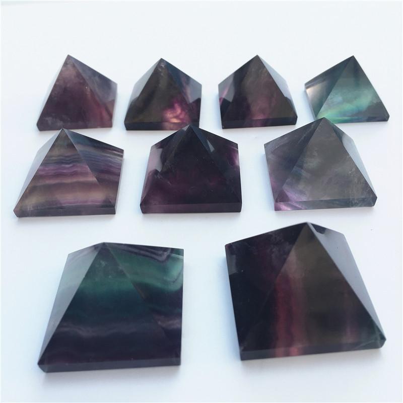 

Decorative Objects & Figurines 1pc Natural Fluorite Crystal Pyramid Chakra Reiki Point Energy Home Decor