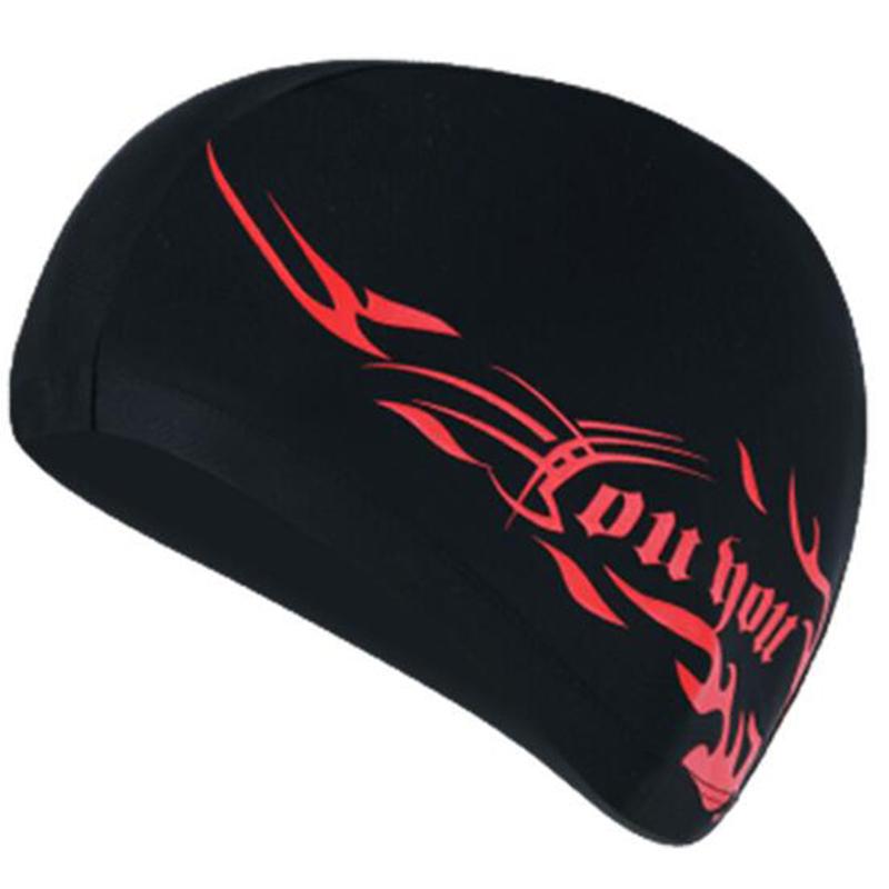 

Swim Wear Spandex Caps Elastic Waterproof PU Fabric Protect Ears Long Hair Sports Pool Hat Swimming Cap