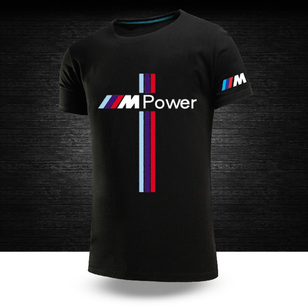

2020 Bmw M Power Summer Custom Solid T Shirt Man And Loose Solid T Shirt Short Sleeves Tops Causal O-neck Cotton Print Tee L0223, White;black