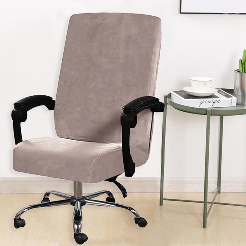

Chair Covers Velvet Office Cover Stretch Rotating Removable Seat Case Washable Slipcover Soft Protector Home Decor