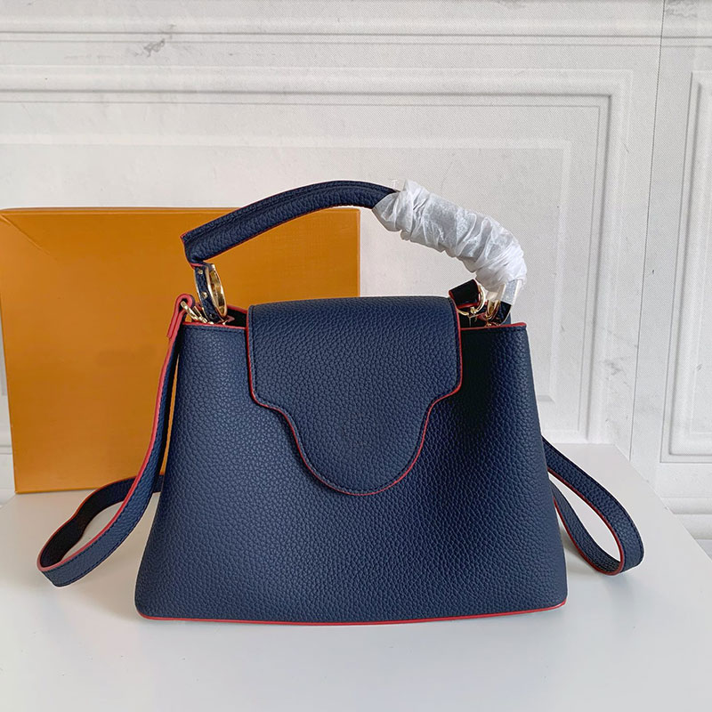 

Women Handbag Genuine Leather Hand Bags Fashion Crossbody Bag High Quality Hardware Magnetic Hasp Detchable Shoulder Strap Lady Elegant Totes, Box