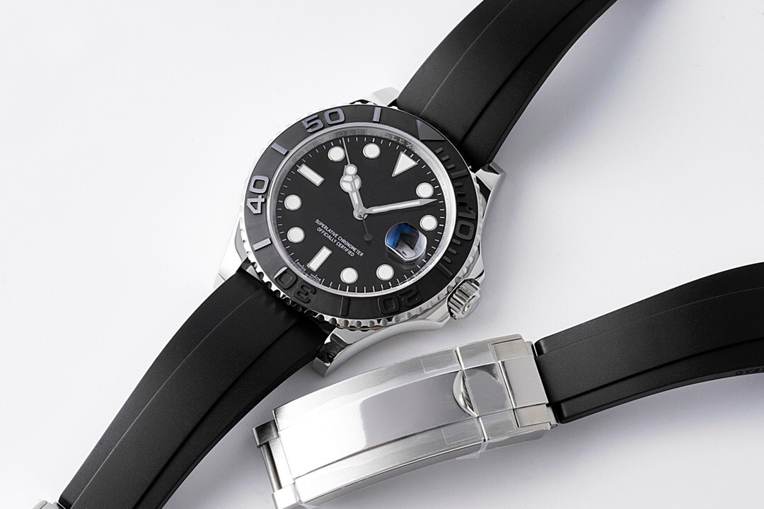 

N factory men watch Eta 2836 Sapphire Glass Automatic mechanical watch Rubber strap Ceramic Bezel Dial Luminous waterproof fashion Wristwatch Orologio di lusso, Black